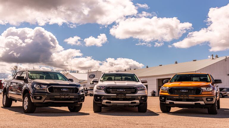 A lineup of Ford models showcasing various vehicle options.