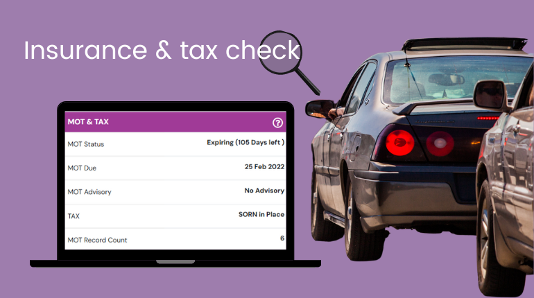 Insurance and Tax: Check your car tax & vehicle insurance